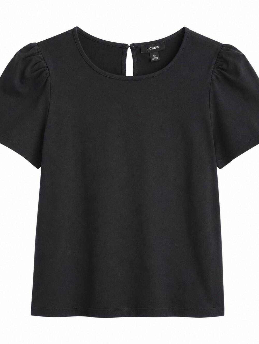 le chateau Black Short Puff Sleeve Crewneck Top XL